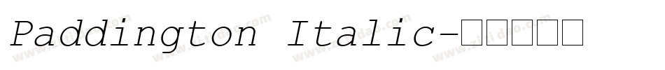 Paddington Italic字体转换